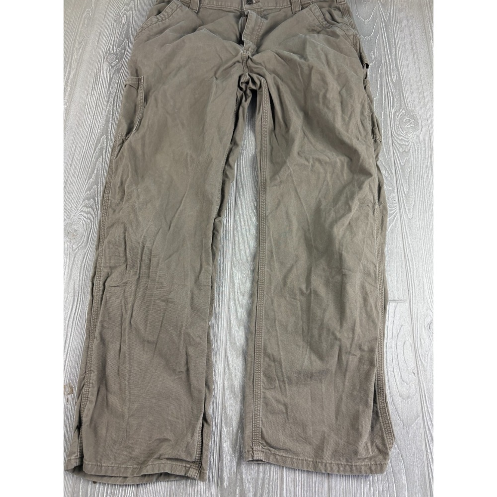 Carhartt Brown Carpenter Pants Mens Size 38 x 33 Relaxed Fit Canvas